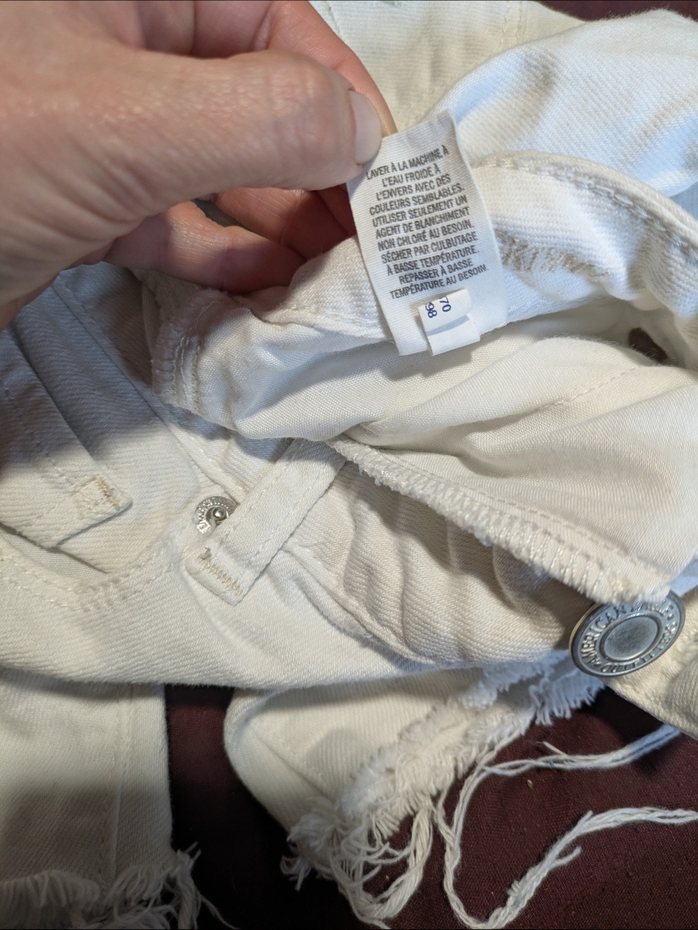 ✨ American Eagle Distressed White Denim Shorts - Picture 7 of 11